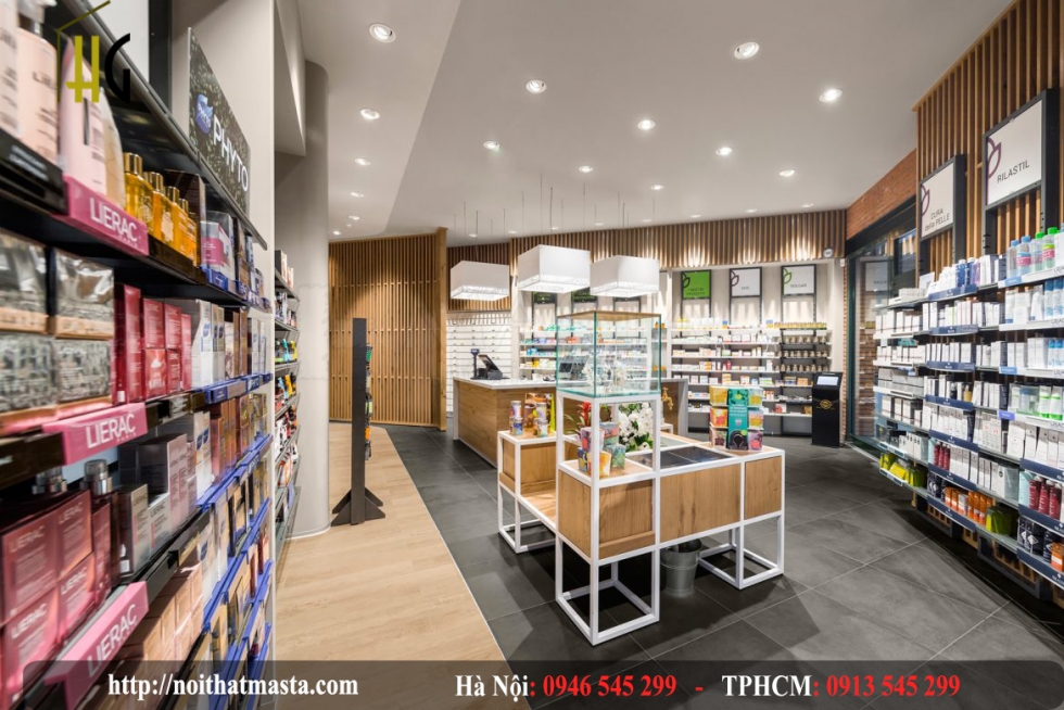 thiết kế nội thất hiệu thuốc 